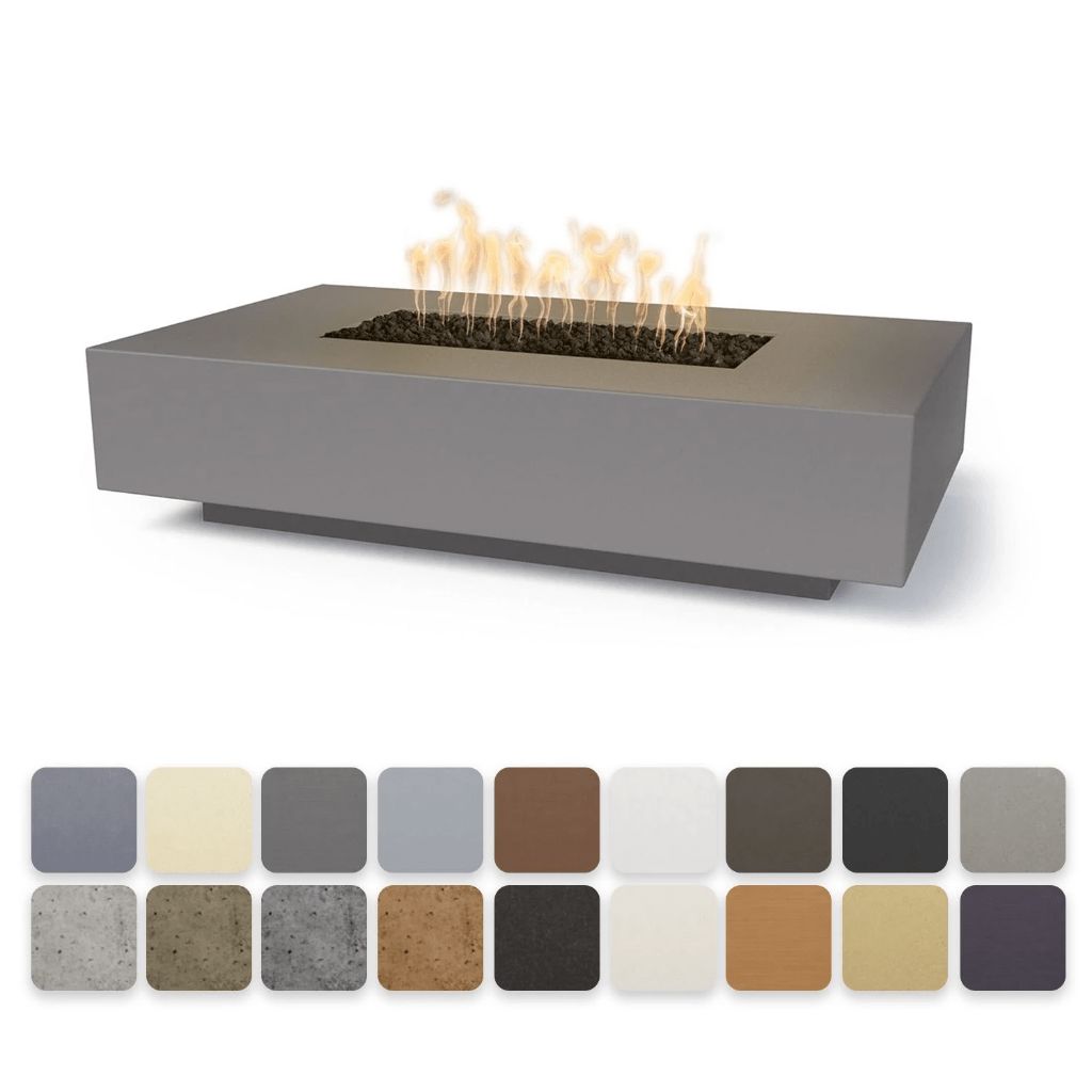 The Outdoor Plus - Cabo Linear GFRC Concrete Rectangle Liquid Propane Fire Pit 90