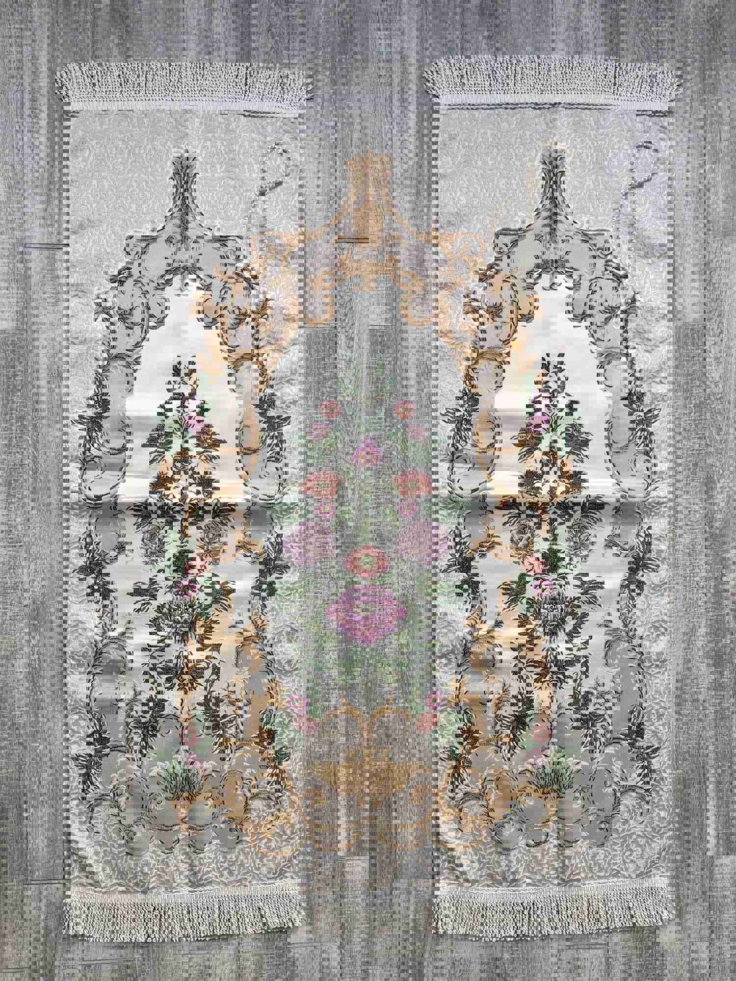 Lux Hunat Hatun Mosque Prayer Mat | Premium Prayer Rug with Tasbih | Wedding & Islamic Gift