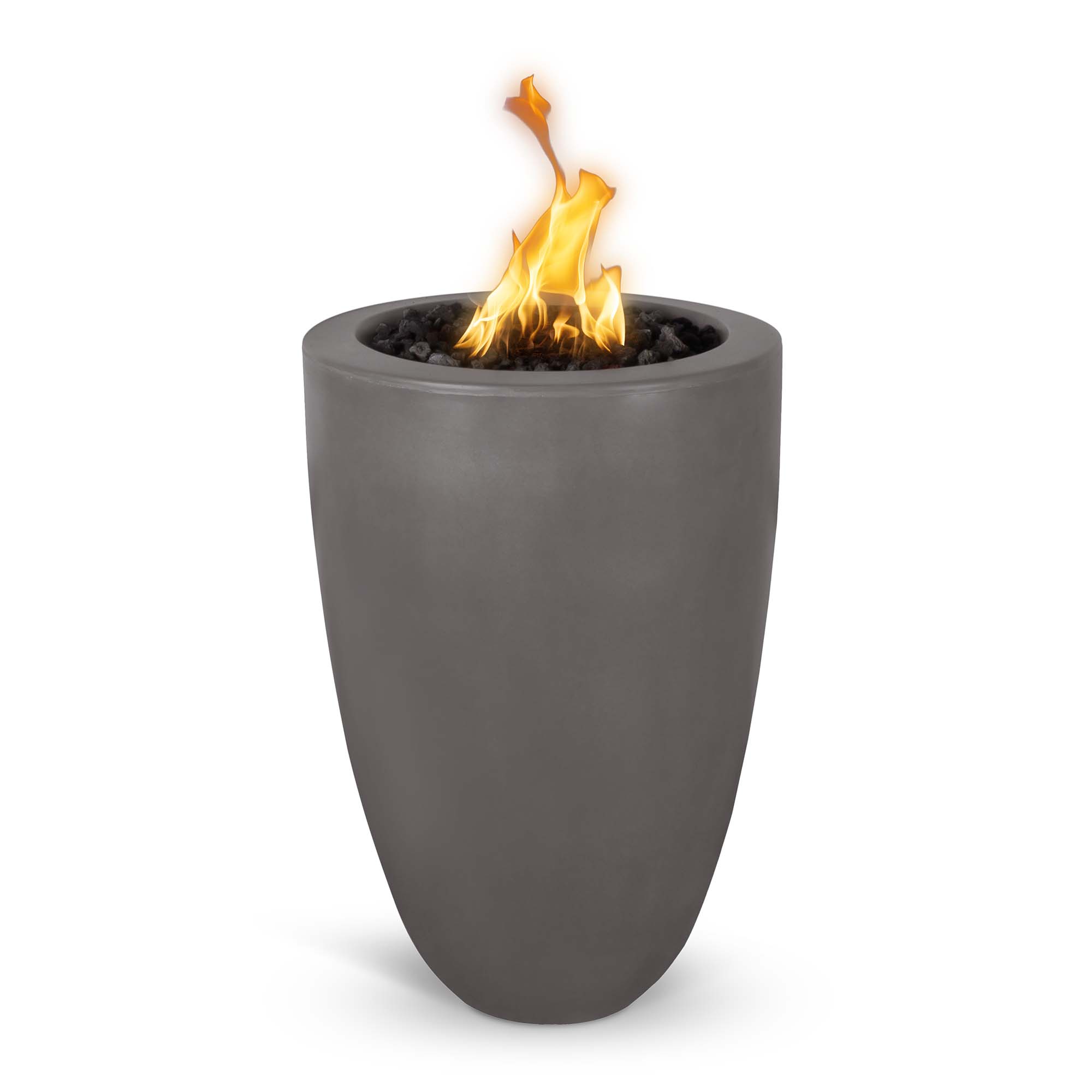 The Outdoor Plus 22 Castillo Pillar GFRC Round Liquid Propane Fire Pit
