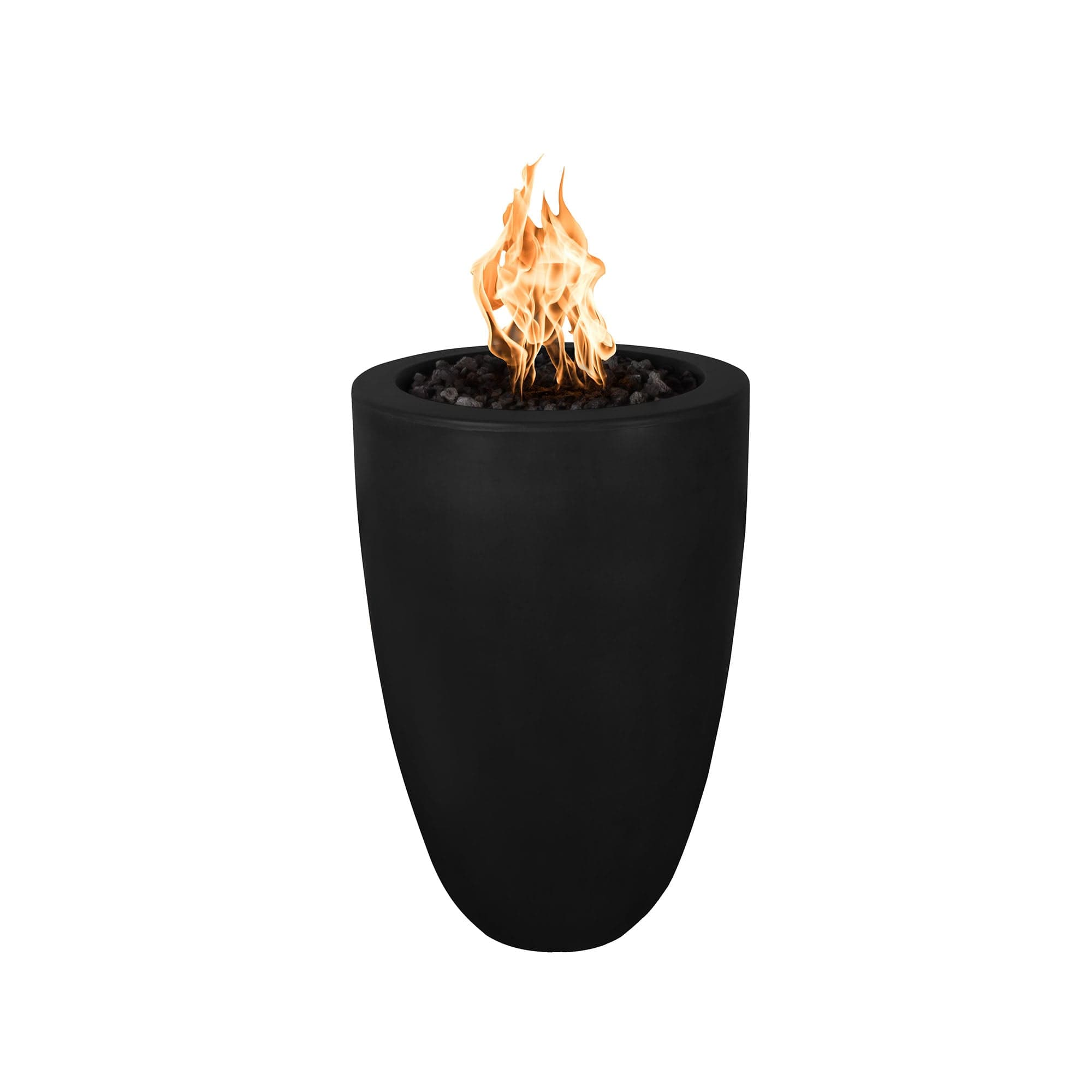 The Outdoor Plus 22 Castillo Pillar GFRC Round Liquid Propane Fire Pit