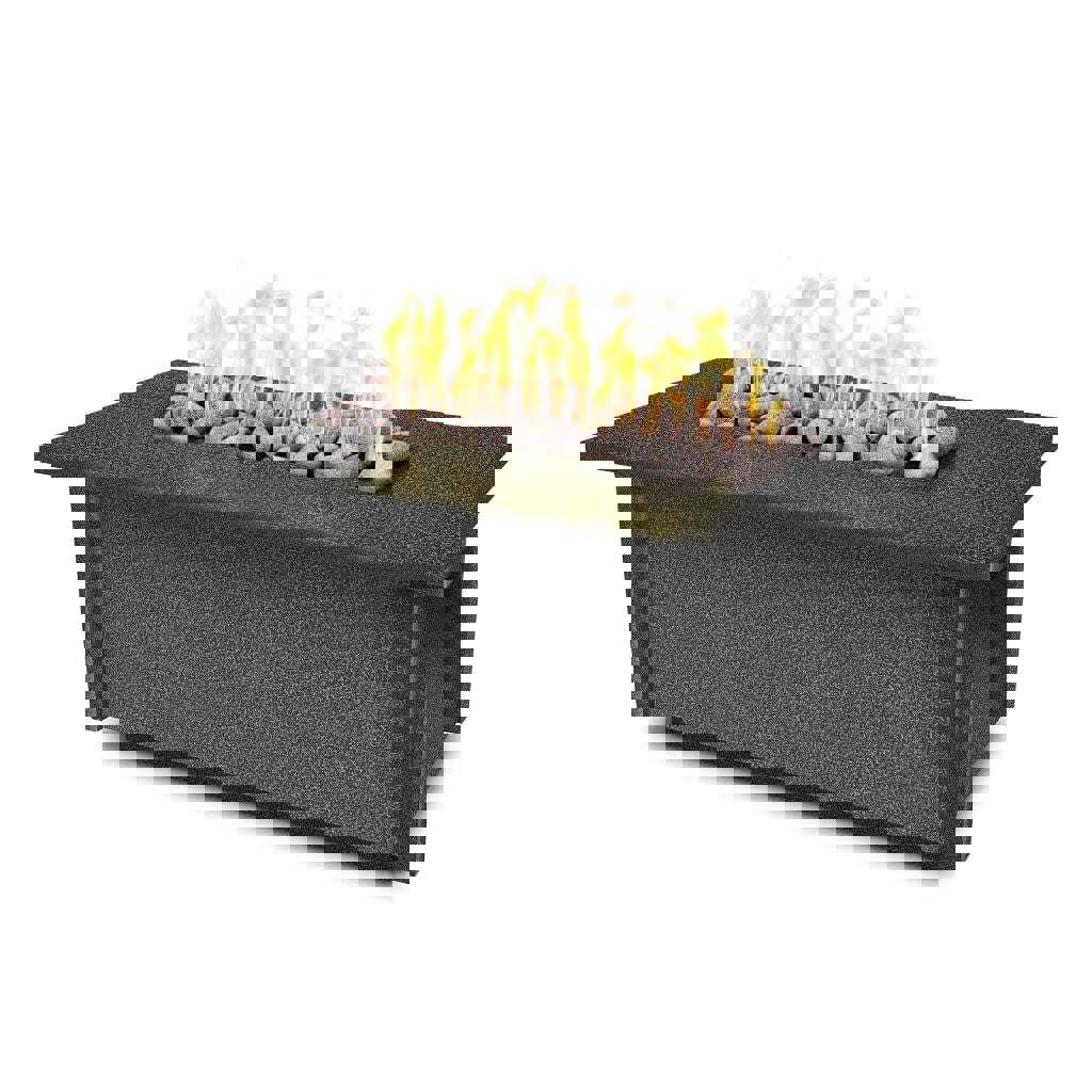 The Outdoor Plus 48 Salinas Powder Coated Steel Rectangle Fire Pit Table