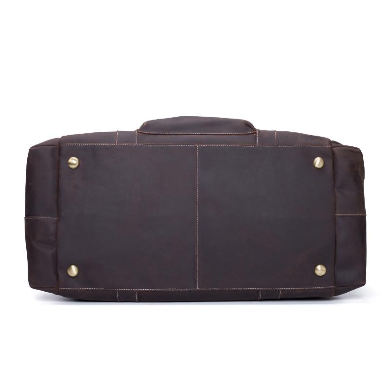 Vintage Leather Men's Weekender Travel Duffle Bag