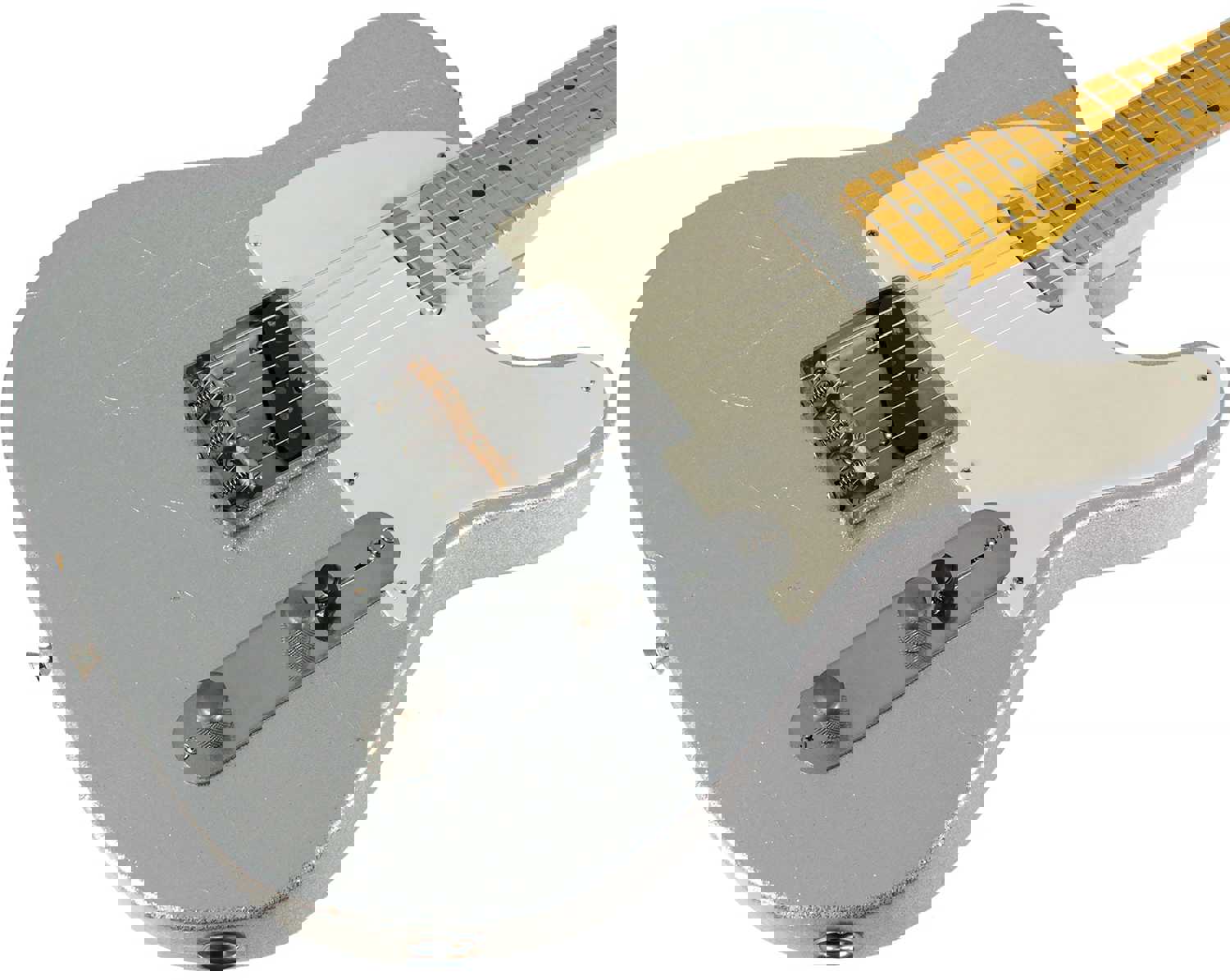 Nash T-57 Guitar, Silver Sparkle, Light Aging - Vintage Styled Tele Model