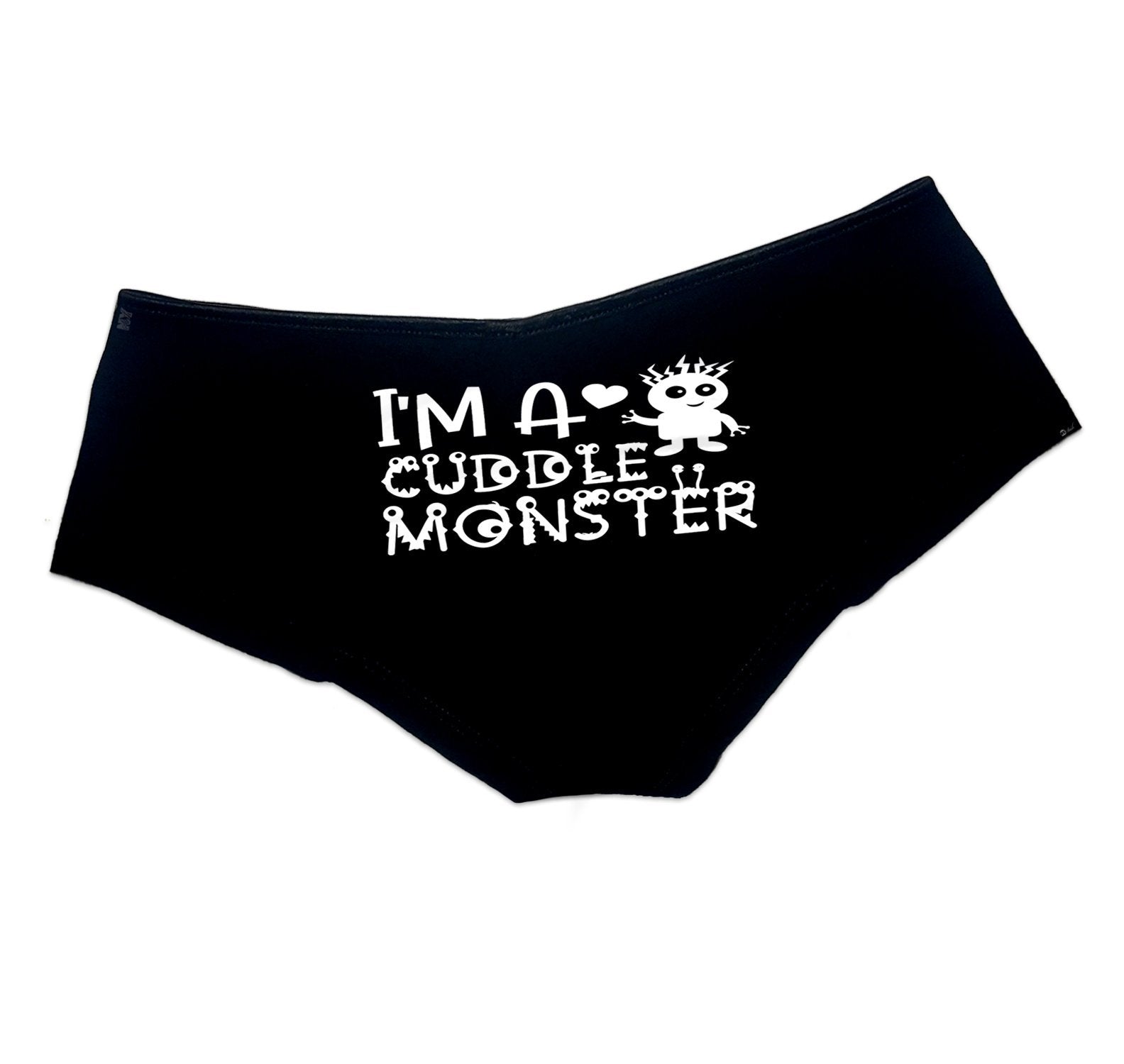 Im A Cuddle Monster Cute DDLG Panties Sexy Funny Boy Short Bachelorette Party Bridal Gift Womens Underwear