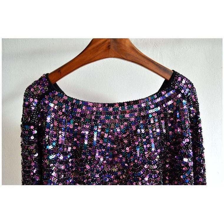 Fashion Chiffon Sequined Blouse