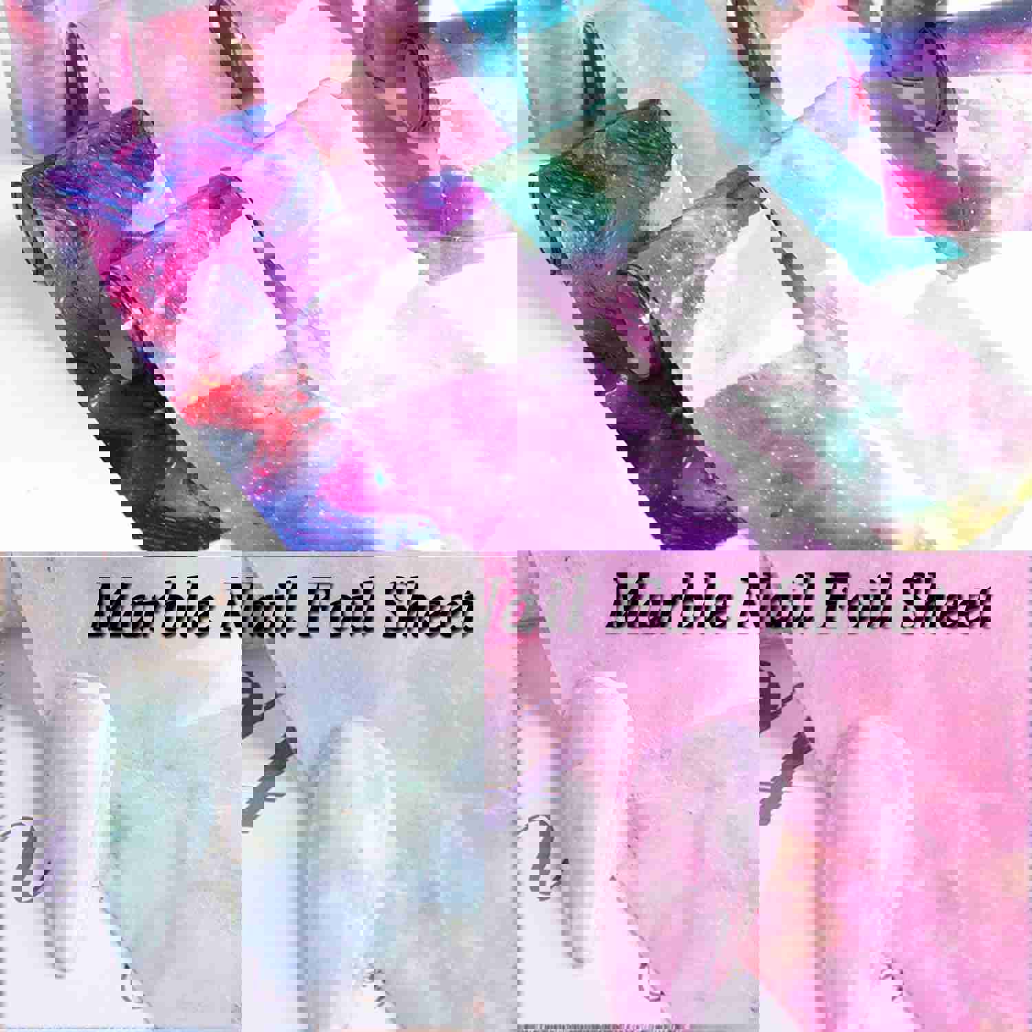 LoveOurHome 30 Sheet Nail Art Foil Transfer Stickers - Floral & Holographic Design for DIY Manicure