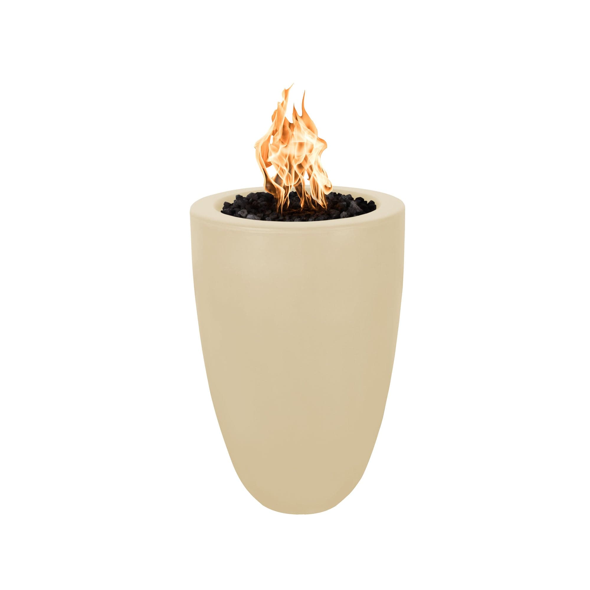 The Outdoor Plus 22 Castillo Pillar GFRC Round Liquid Propane Fire Pit