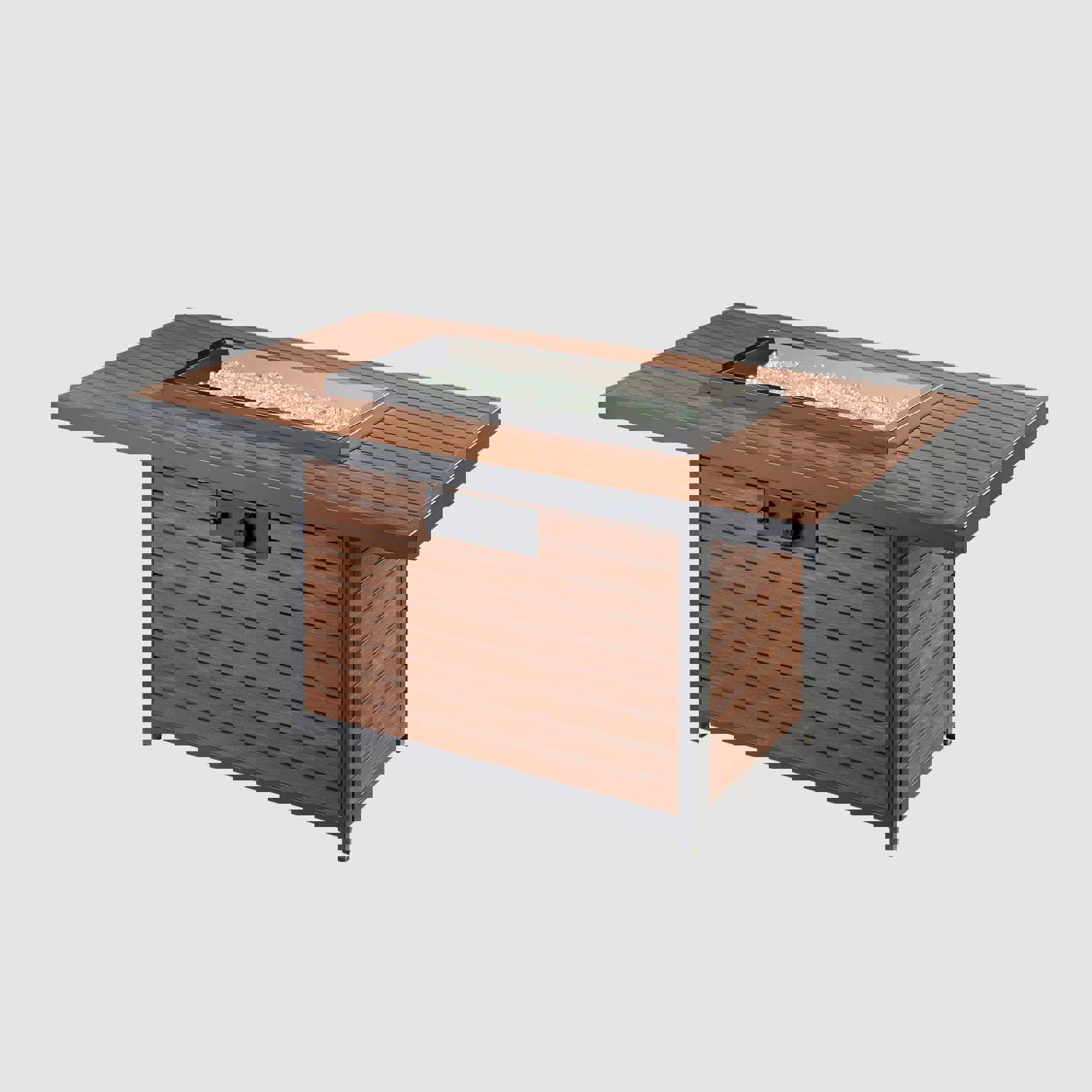 Kenwood Rectangular Chat Height Gas Fire Pit Table