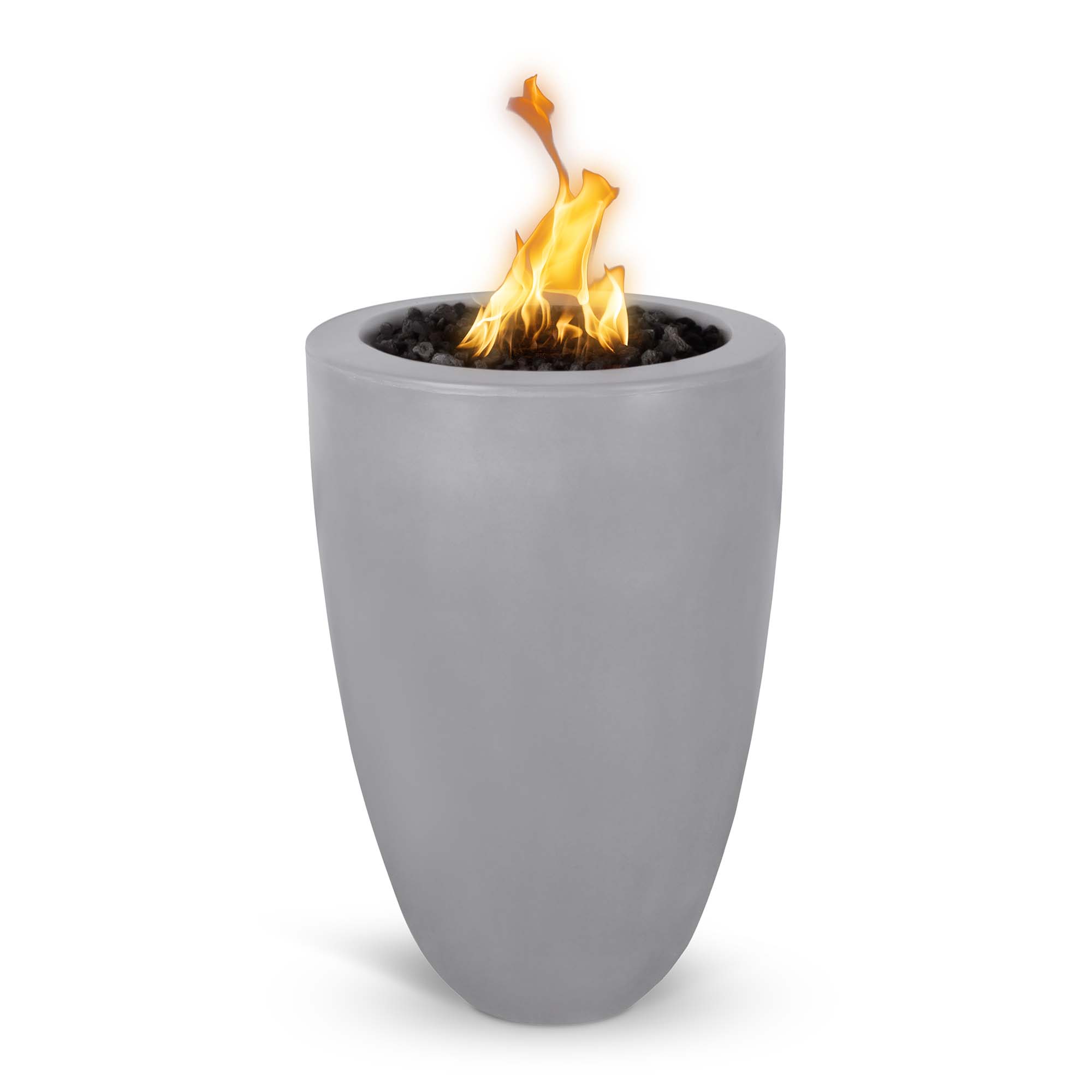 The Outdoor Plus 22 Castillo Pillar GFRC Round Liquid Propane Fire Pit