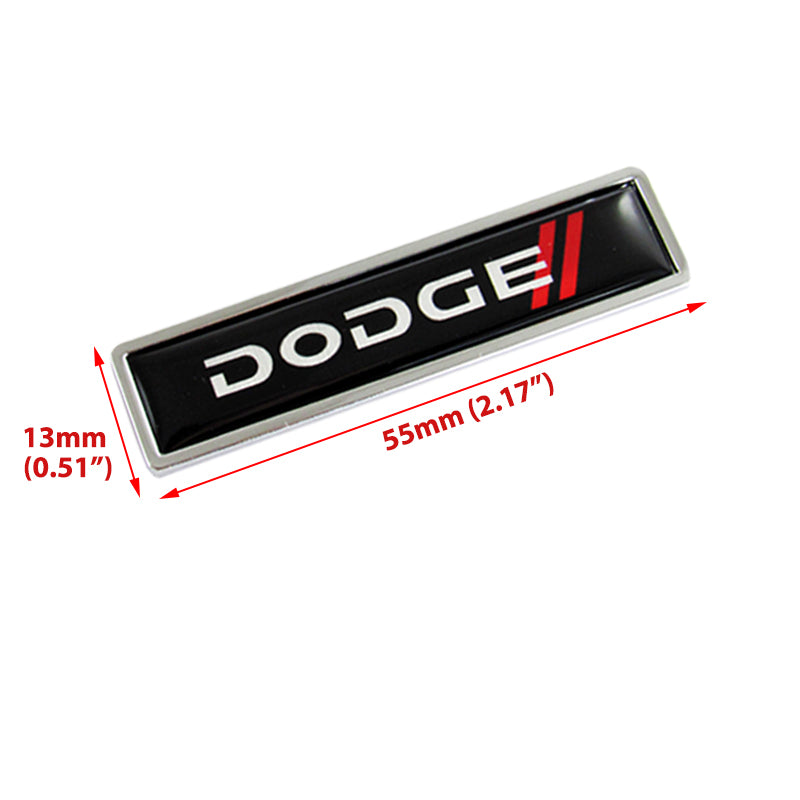 2 pcs Luxury Auto Body Fender Metal Emblem Badge Sticker Decal For DODGE with Red