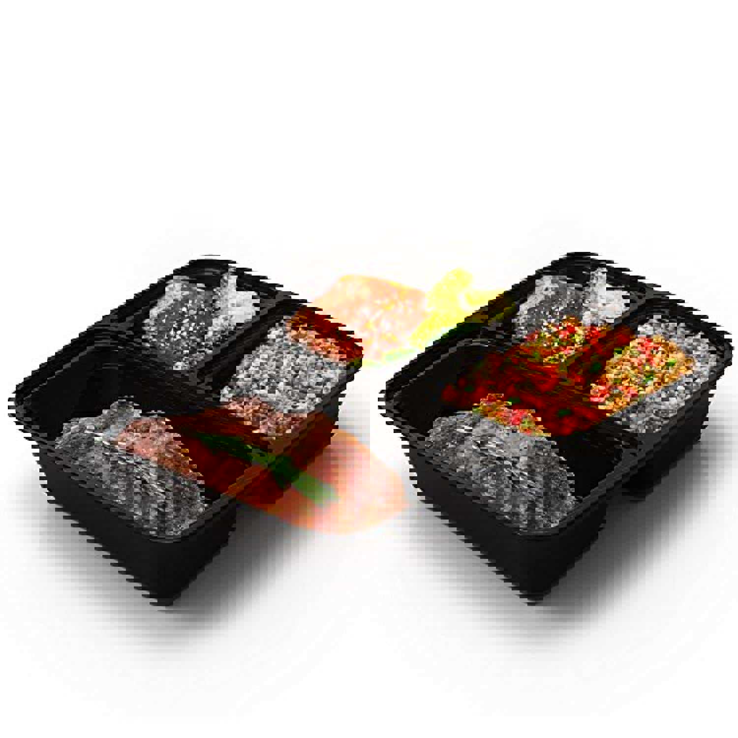 Homgeek 15-Pack Meal Prep Containers - 3 Compartment BPA-Free, Stackable & Reusable Food Storage