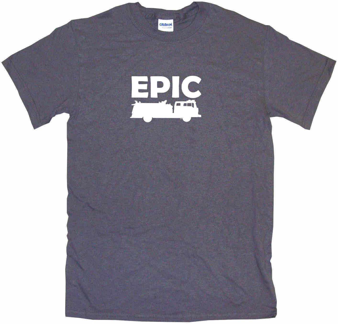 Epic Fire Truck Silhouette Tee Shirt OR Hoodie Sweat