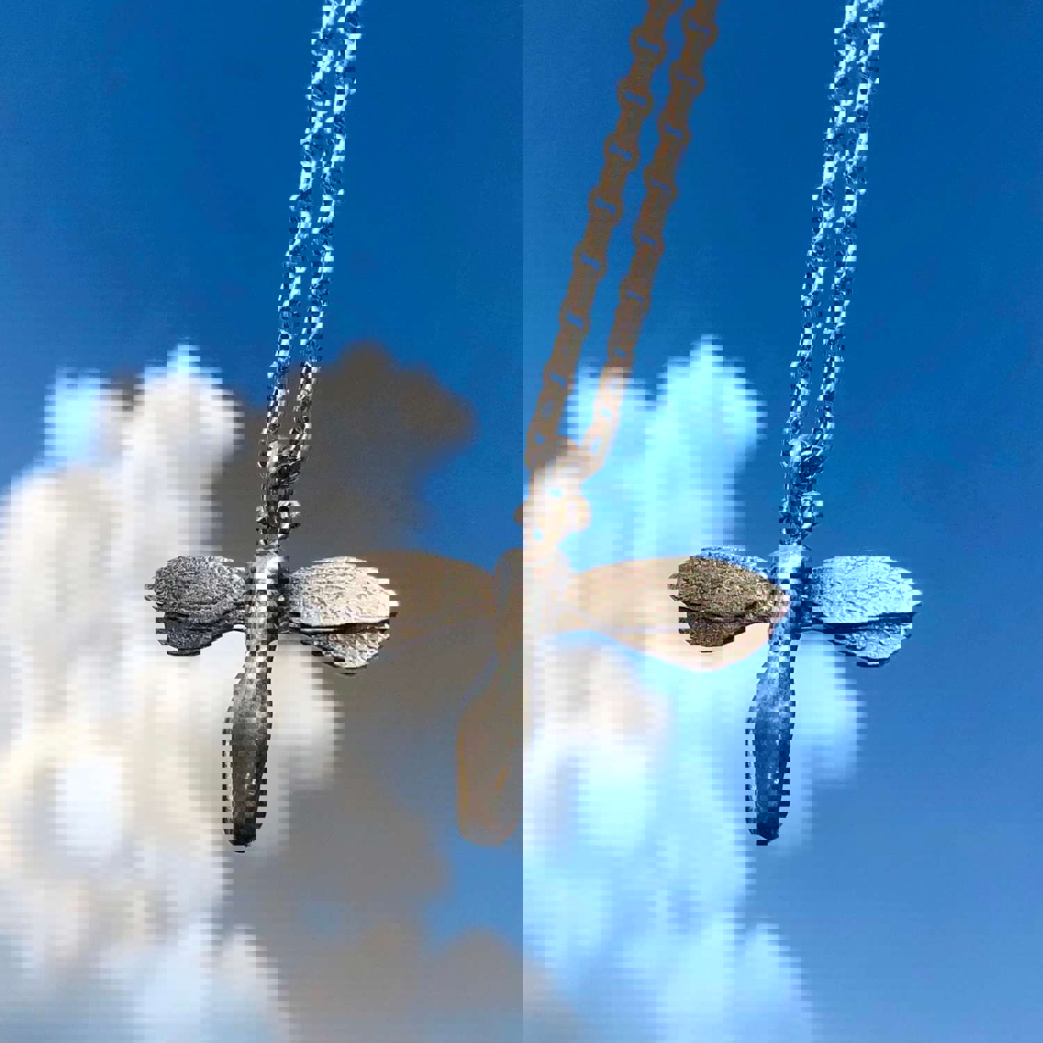 Lady Dragonfly Pendant - Sterling Silver Fantasy Jewelry