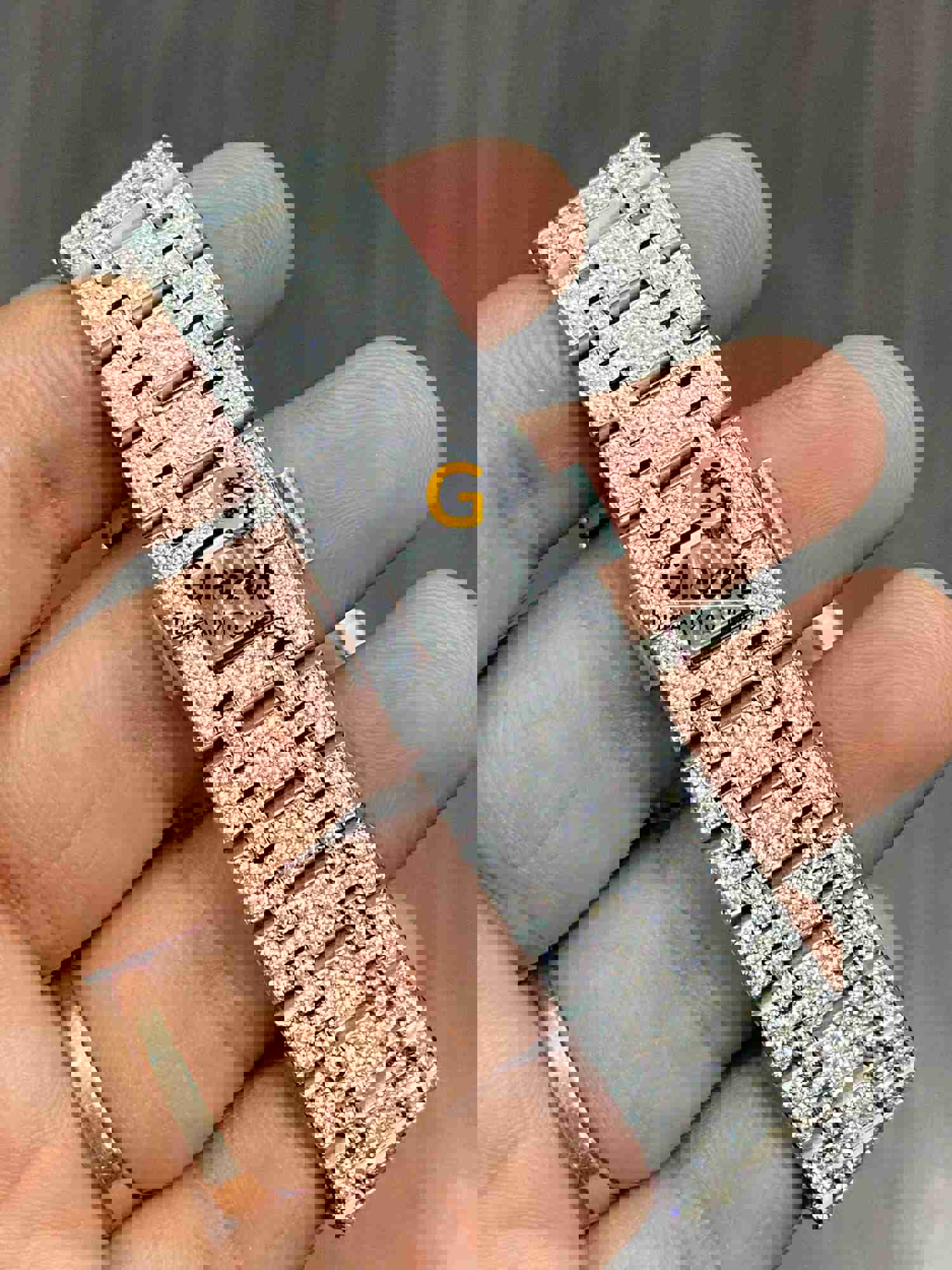 41mm Stainless Steel Hip Hop Moissanite Diamond Watch