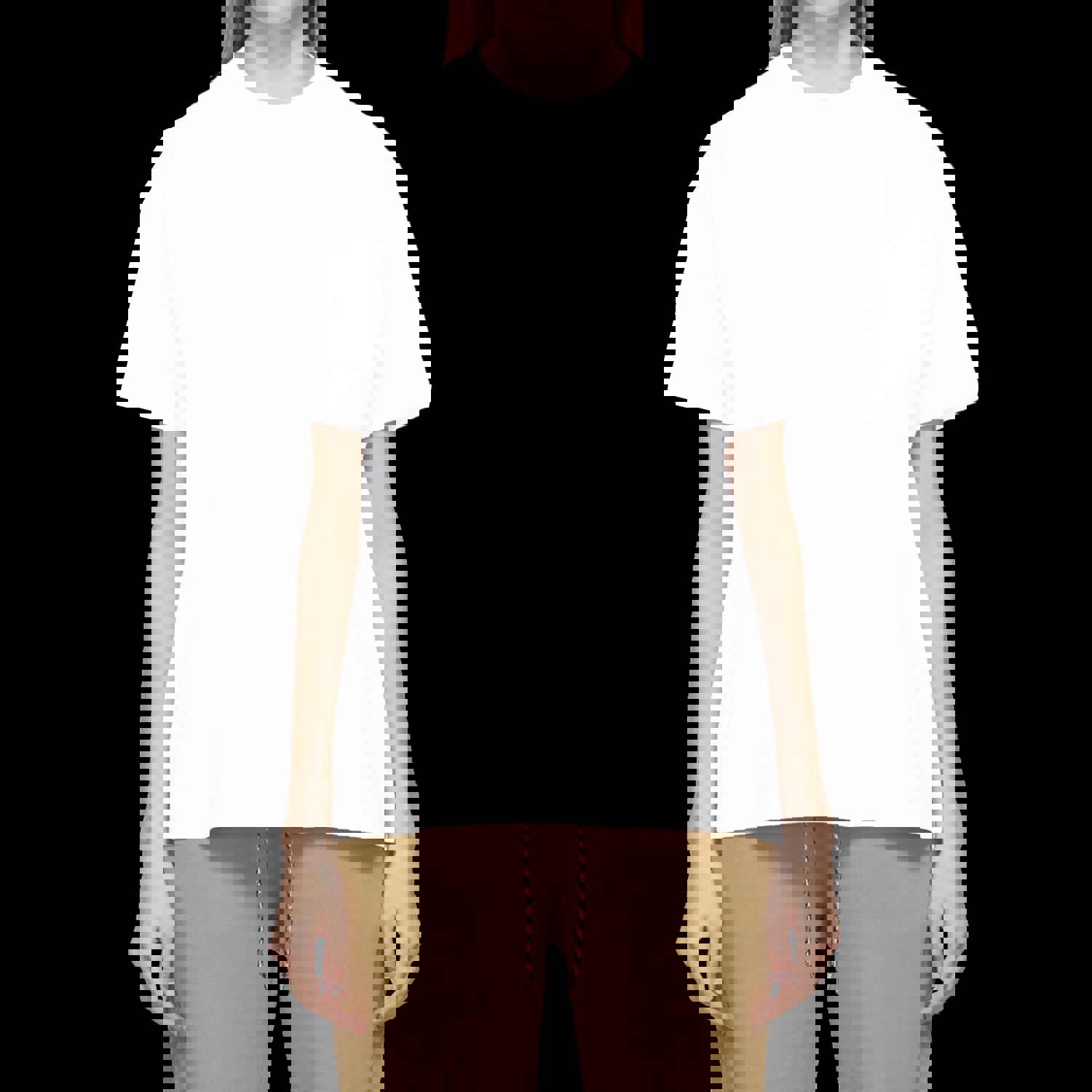 TKO21-C Personalized Women's Crew Neck Short Sleeve T-Shirt - White