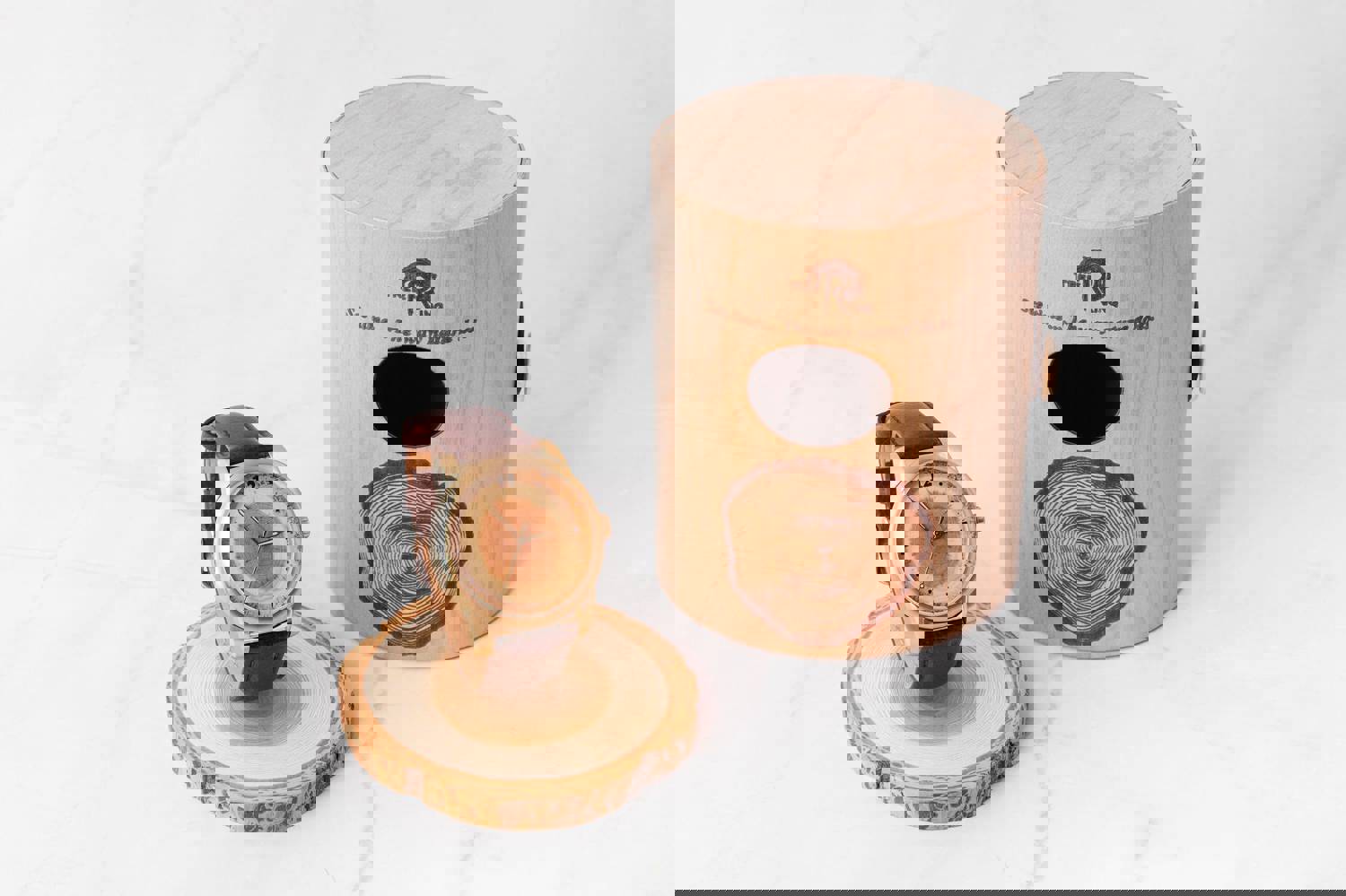 Mens Watch Made of Tree Rings - Unique 50th Birthday or Anniversary Gift