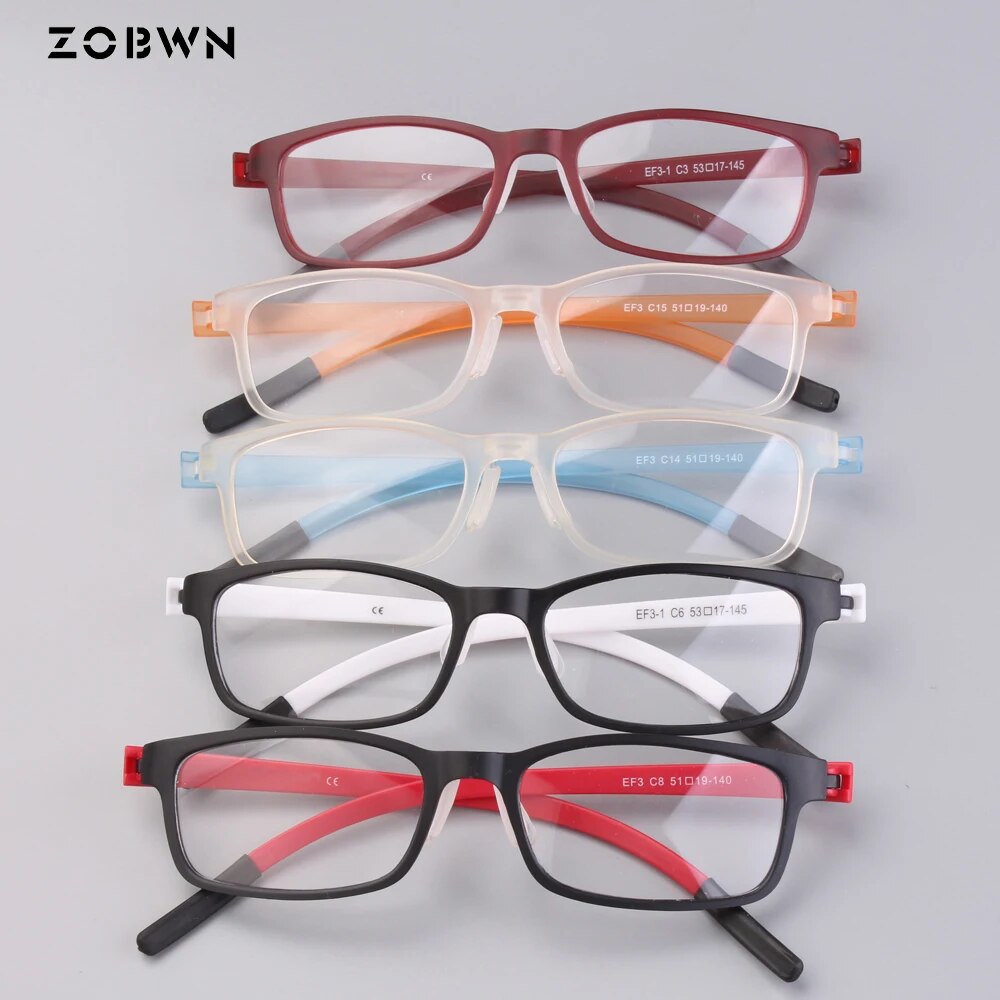 ZOBWN Retro Unisex Plastic Eyeglasses Frame - Transparent Universal Glasses for Men & Women