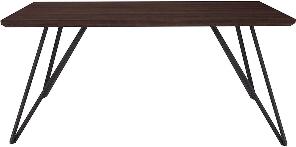 Flash Furniture Corinth 31.5 x 63 Rectangular Dining Table in Faux Concrete Finish