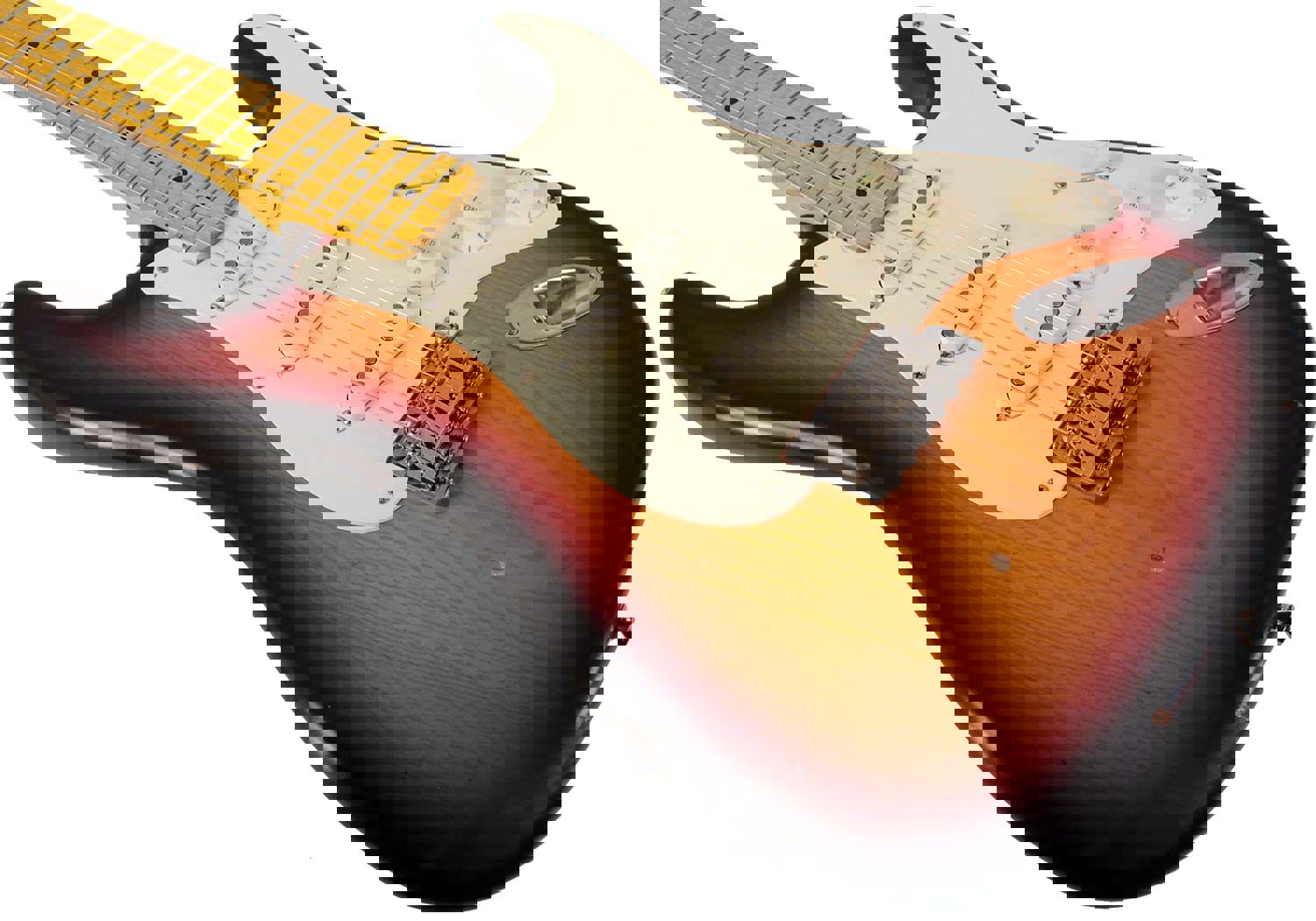 Nash S-57 Guitar, 3-Tone Sunburst, Light Aging - Vintage Inspired Stratocaster