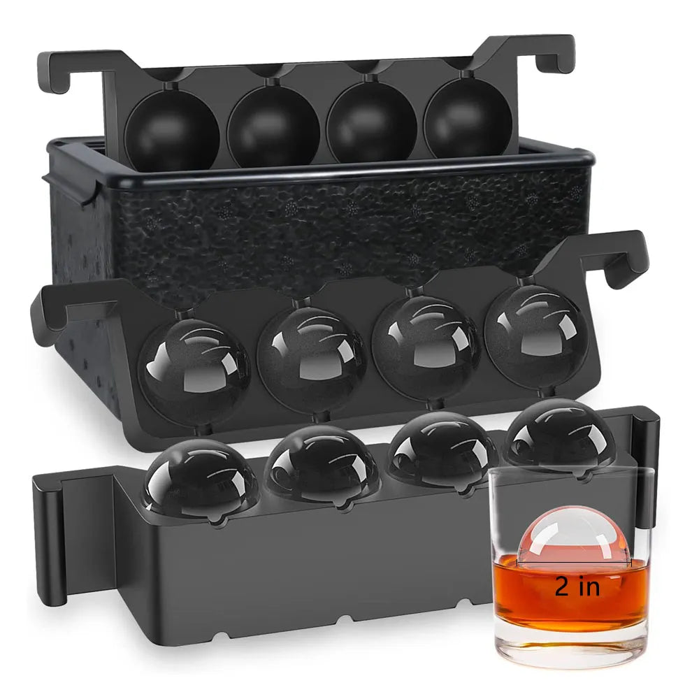 Premium Crystal Clear Ice Ball Maker for Whiskey & Bourbon - Bubble-Free Ice Cube Tray