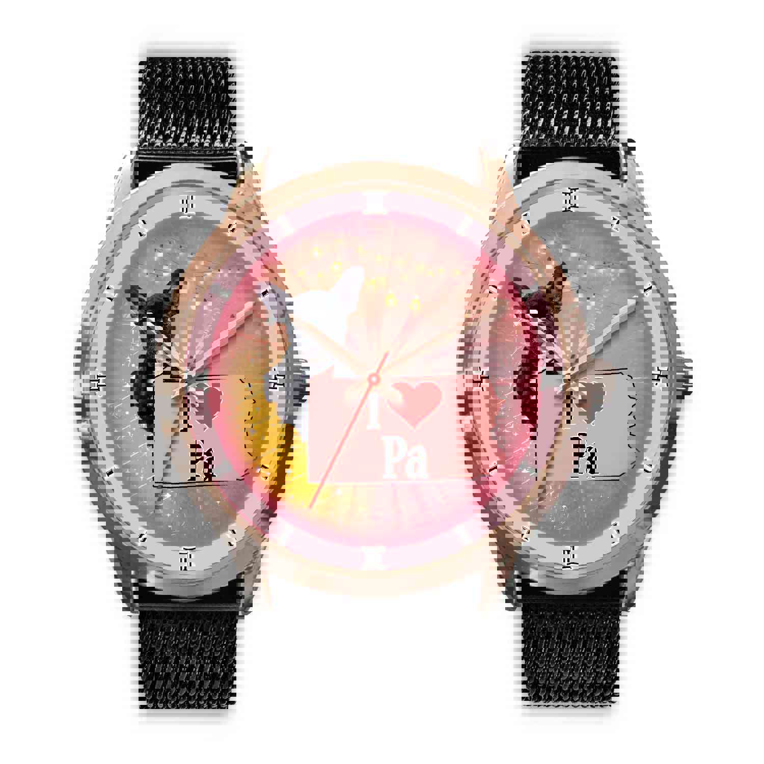 Cute French Bulldog Pennsylvania Christmas Special Wrist Watch