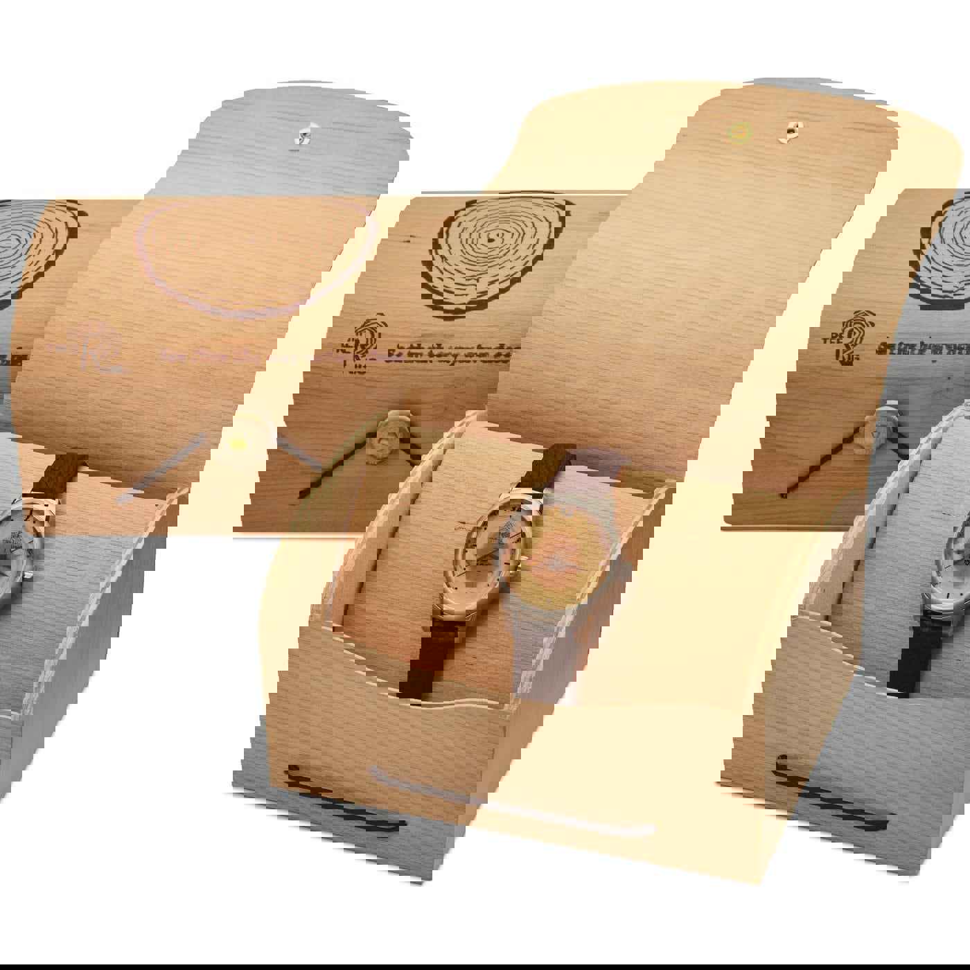 Mens Watch Made of Tree Rings - Unique 50th Birthday or Anniversary Gift