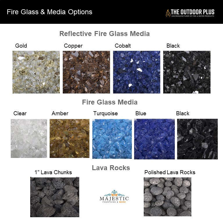 The Outdoor Plus Tacoma Rectangle Fire Pit in Woodgrain Concrete with Free Cover