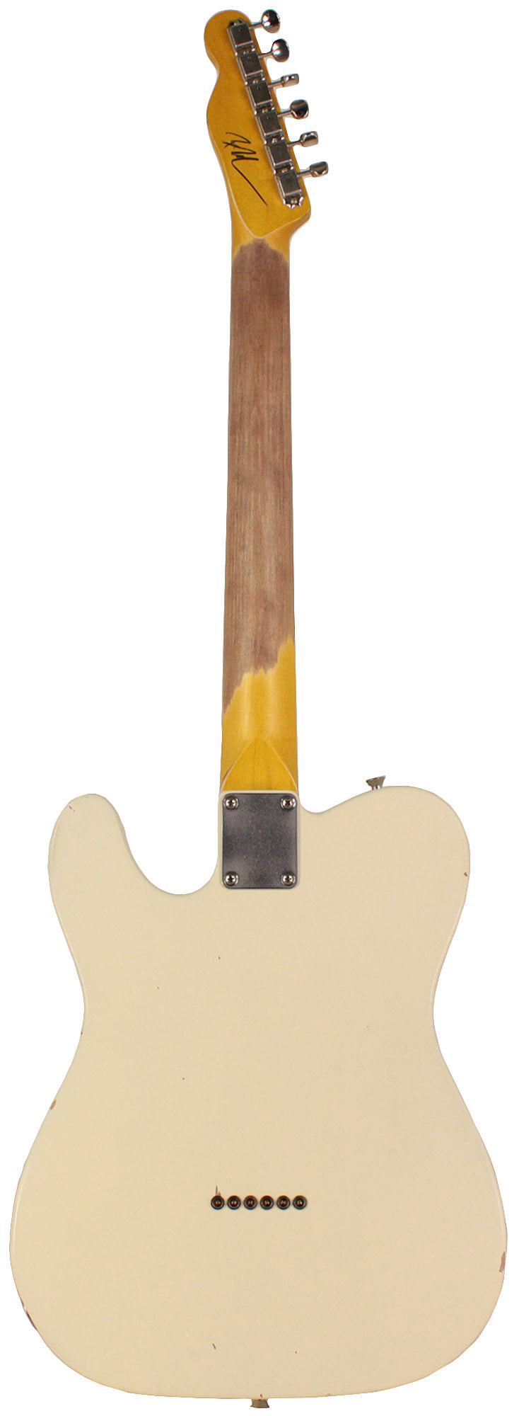 Nash T-63 Guitar, Olympic White, Light Aging - Vintage Tele Model with Lollar Pickups