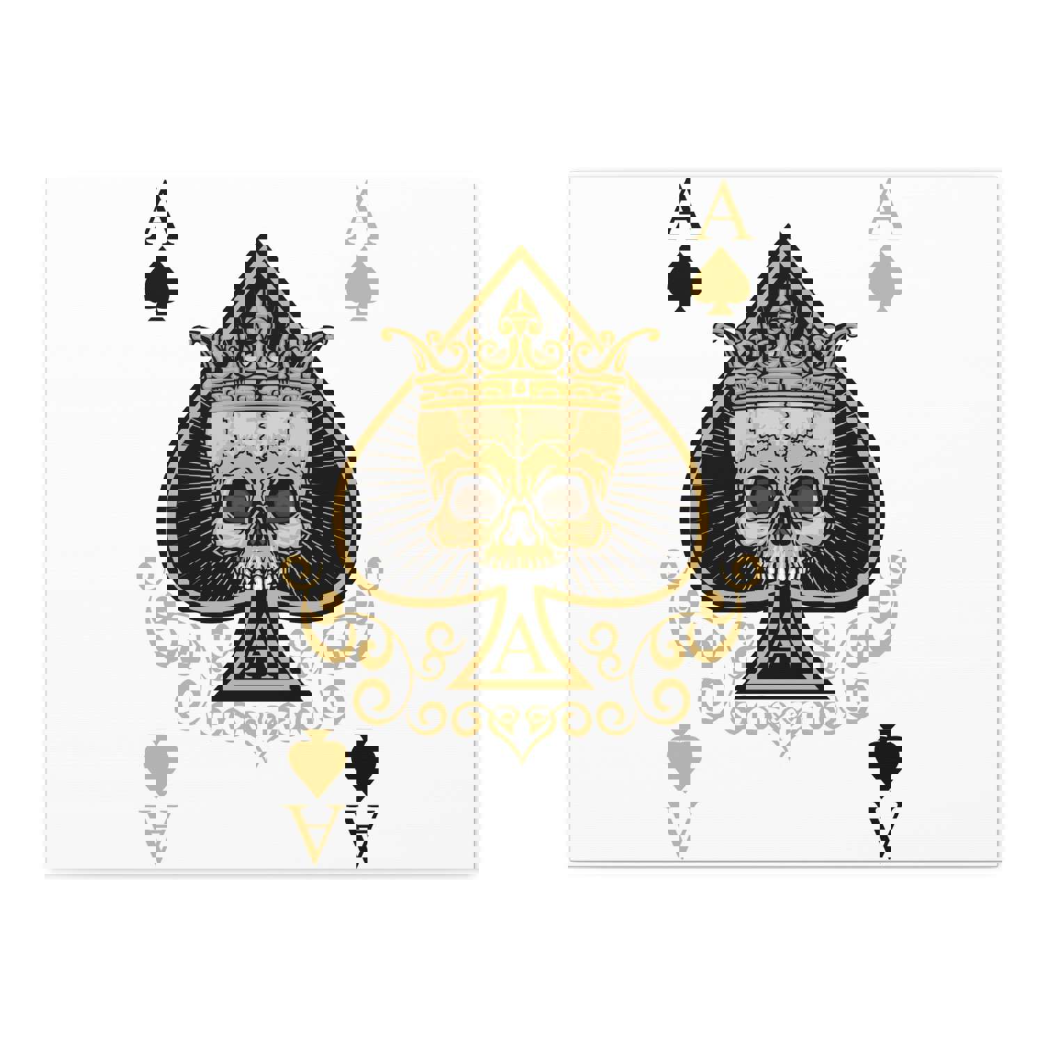 Gothic Ace Of Spades Playing Card Canvas Wall Art - Ready-to-Hang Home Decor