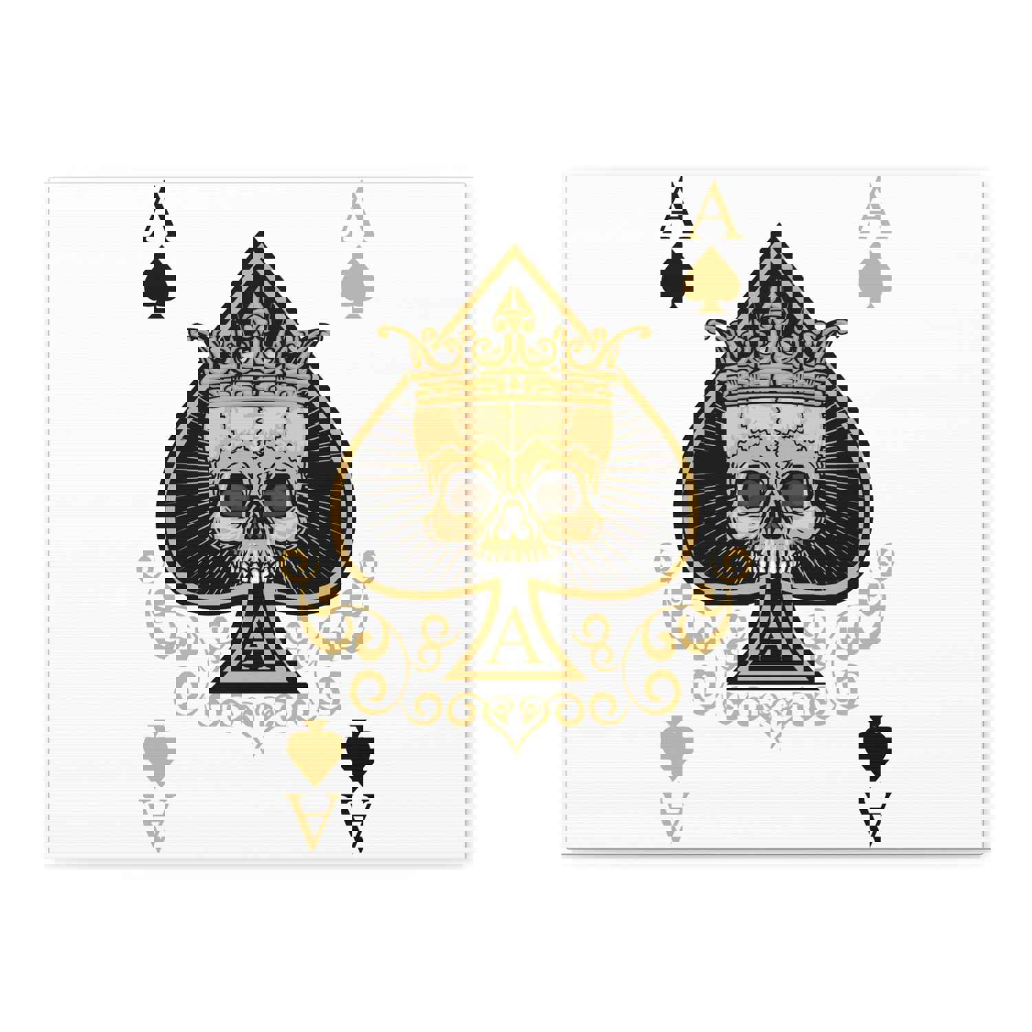 Gothic Ace Of Spades Playing Card Canvas Wall Art - Ready-to-Hang Home Decor