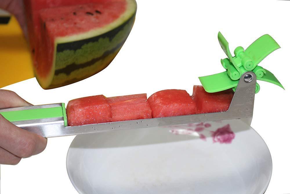 PFFY Watermelon Slicer Stainless Steel Melon Cutter Knife - Kitchen Gadget for Easy Fruit Cutting