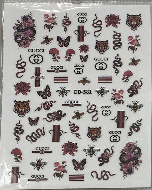 3D Luxury Designer LOGO Nail Stickers - Collection