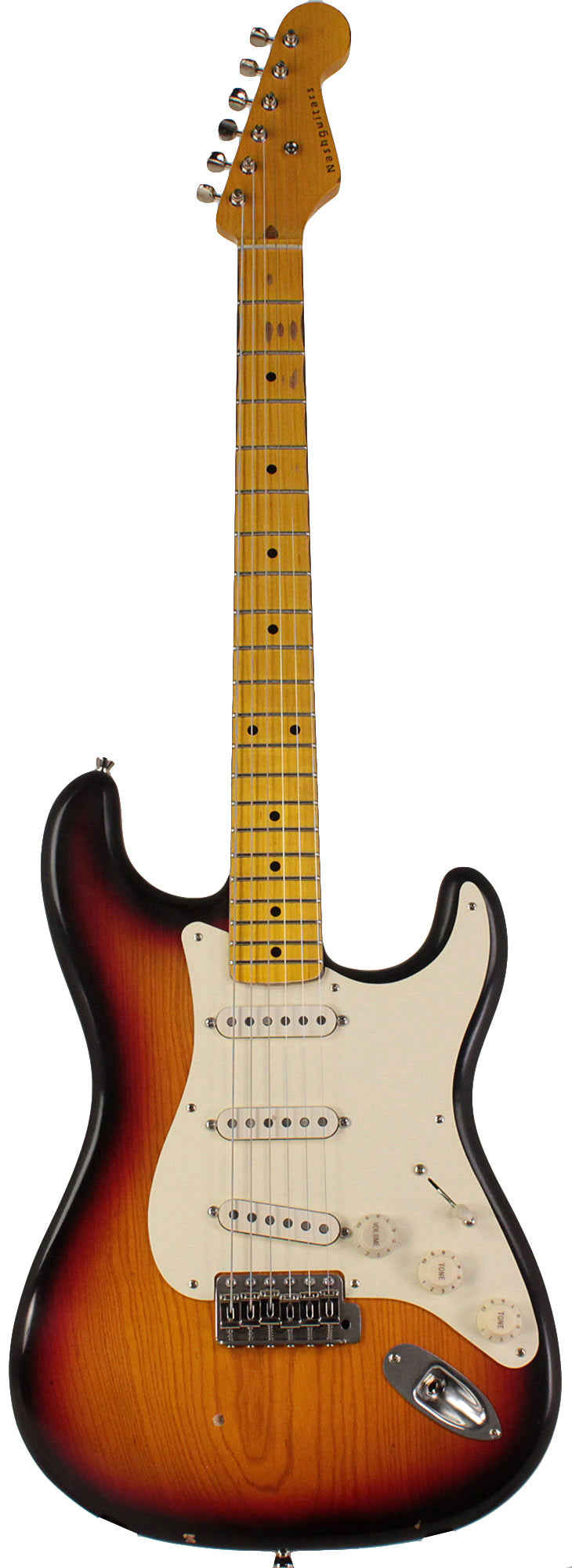 Nash S-57 Guitar, 3-Tone Sunburst, Light Aging - Vintage Inspired Stratocaster