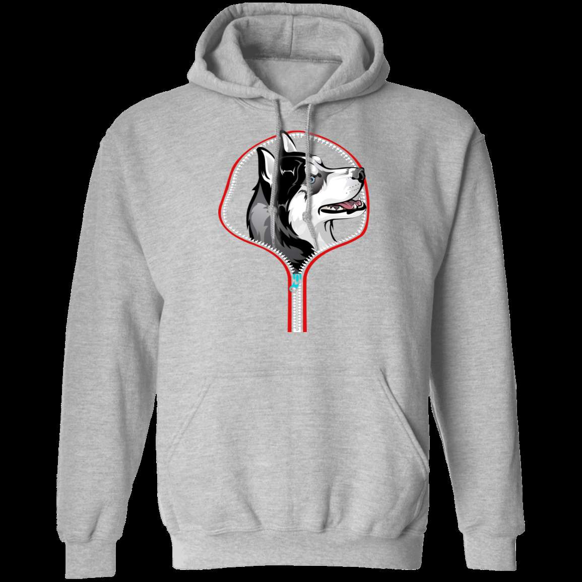 HUSKY ZIP-DOWN LADIES Pullover Hoodie - 8 oz. Cotton/Poly Blend