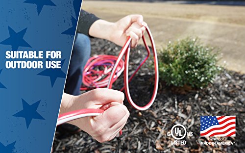 Southwire 2549 100-Feet Contractor Grade Extension Cord, 12/3, Lighted End, Red White and Blue, Indoor/Outdoor Use