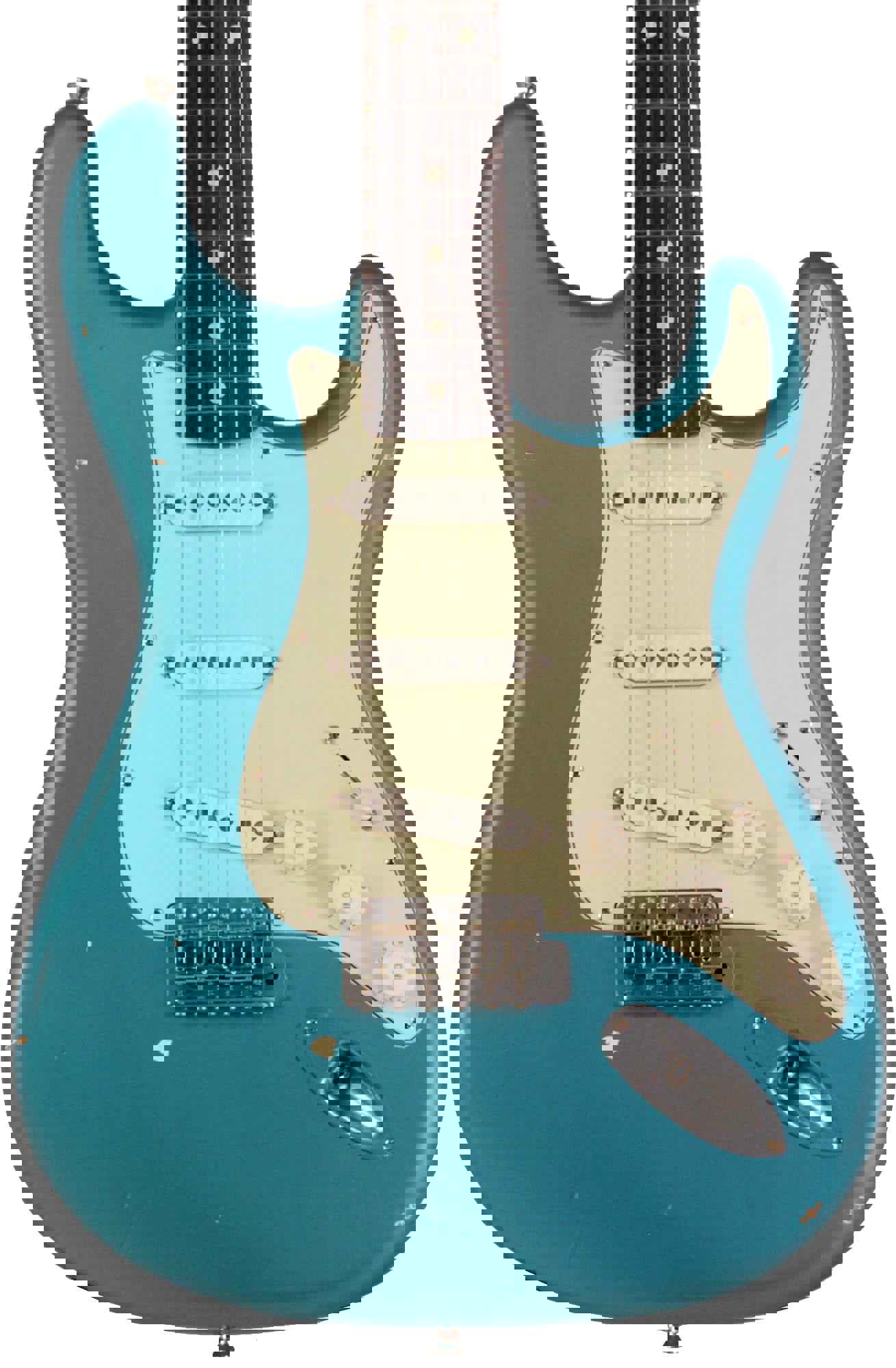 Nash S-63 Guitar, Ocean Turquoise Metallic, Light Aging