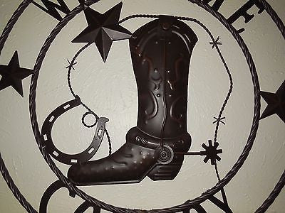 24 Welcome Cowboy Boot Stars Metal Wall Art - Western Home Decor