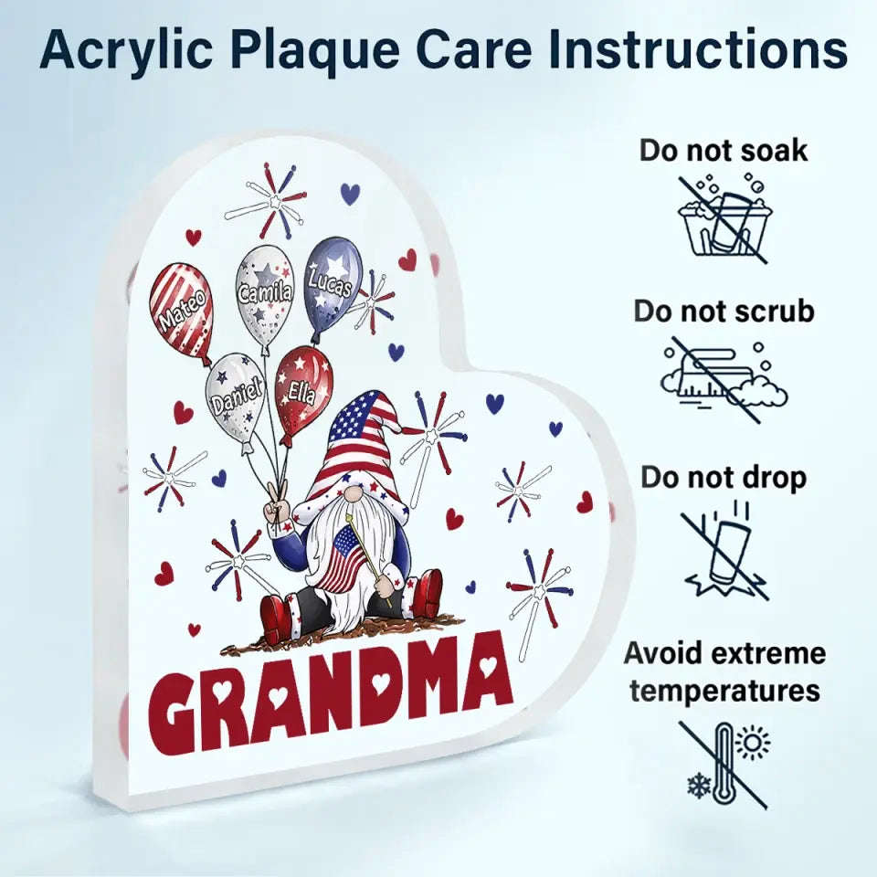 Personalized Heart-shaped Acrylic Plaque - Custom Gift for Mom, Grandma, Birthdays & Holidays