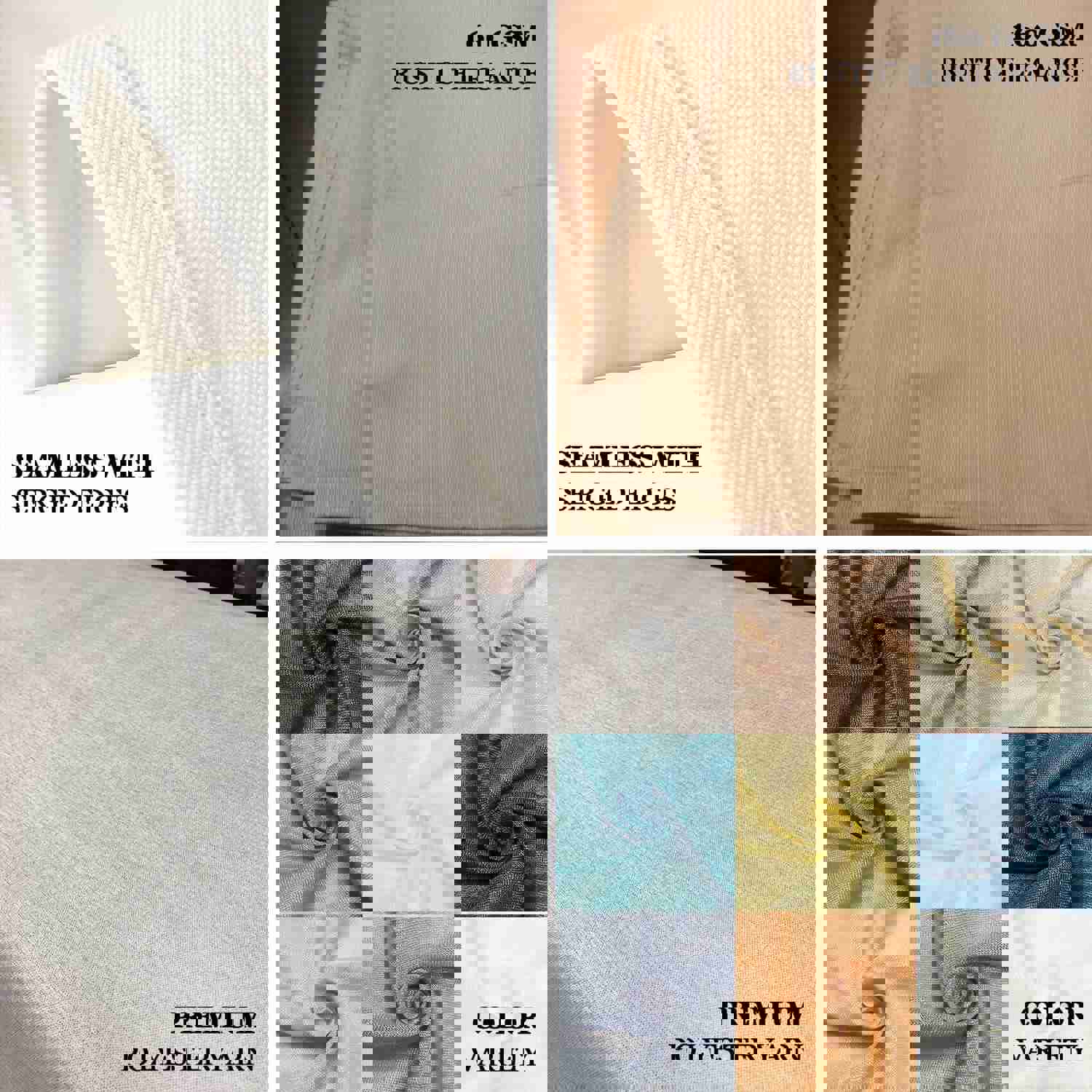 Blue Seamless Rectangular Tablecloth - Linen Look, Wrinkle Resistant (90x132)