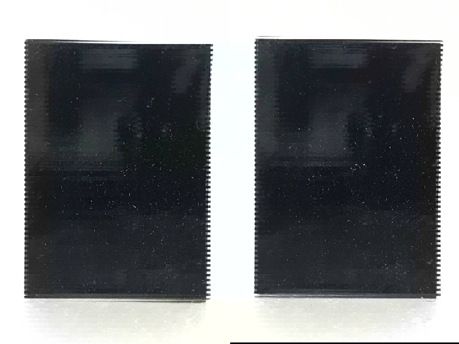 Vintage Japanese Wooden Buddhist Statue Stand - Black Rectangular Box with Gold Lotus Design