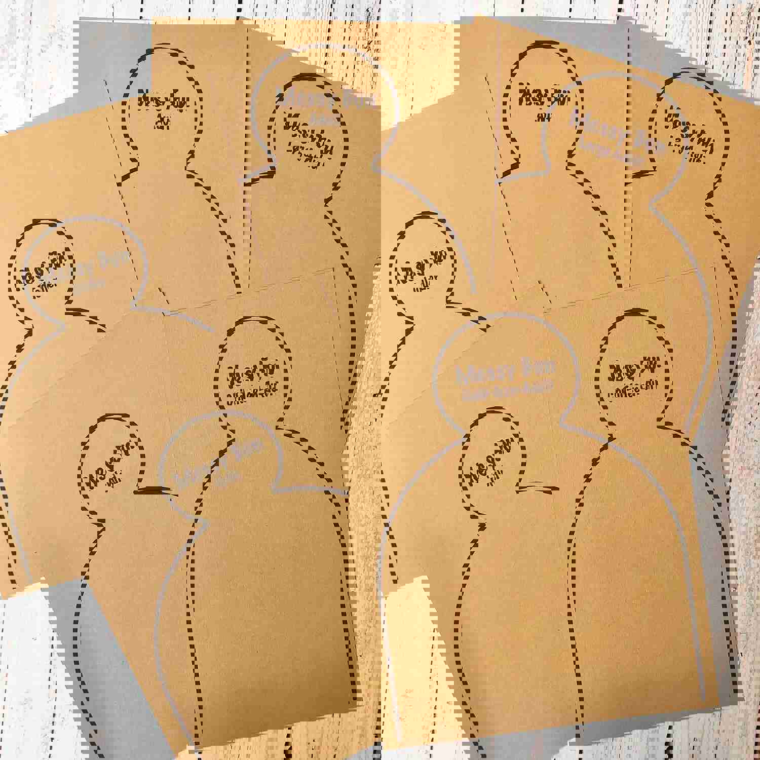 Printable Messy Bun Template for Craft Show Display