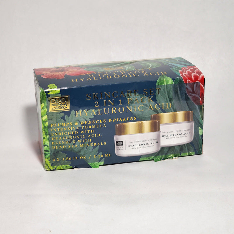 Hyaluronic Acid Anti-Wrinkle Skincare Set Day & Night Cream with Dead Sea Minerals