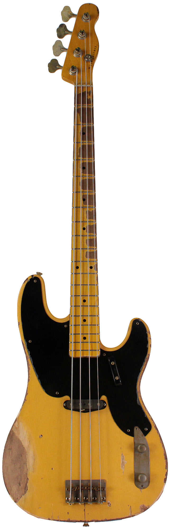 Nash PB-52 Bass Guitar, Butterscotch Blonde, Heavy Aging