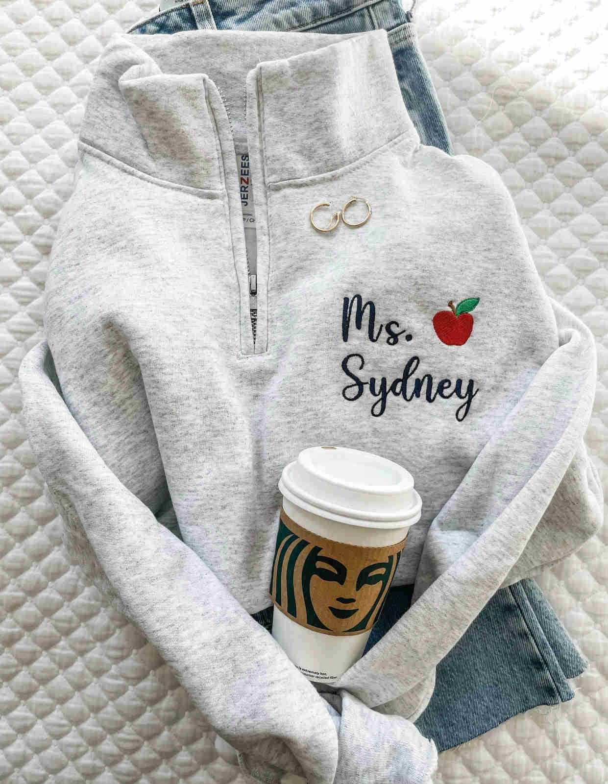 Custom Embroidered Teacher Name Apparel