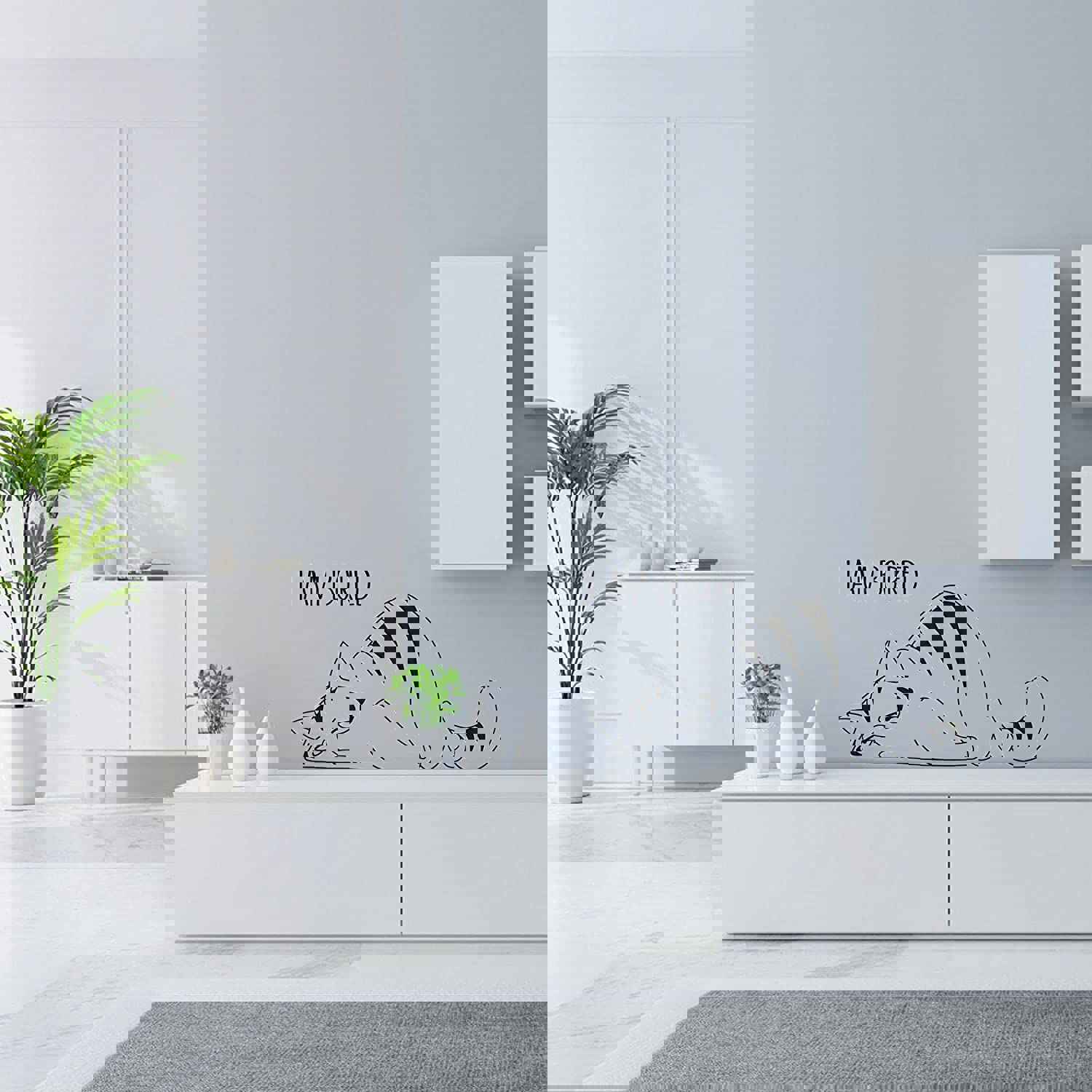 I Am Bored Cat Quote Vinyl Wall Sticker Decal - Animal Life Decor