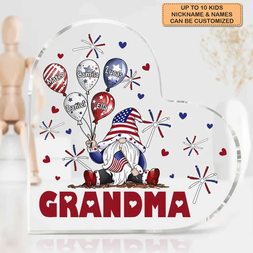 Personalized Heart-shaped Acrylic Plaque - Custom Gift for Mom, Grandma, Birthdays & Holidays