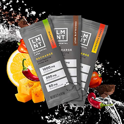 LMNT Keto Electrolyte Drink Mix - Paleo Hydration Powder, No Sugar, No Artificial Ingredients, Fiesta Pack (12 Stick Packs)