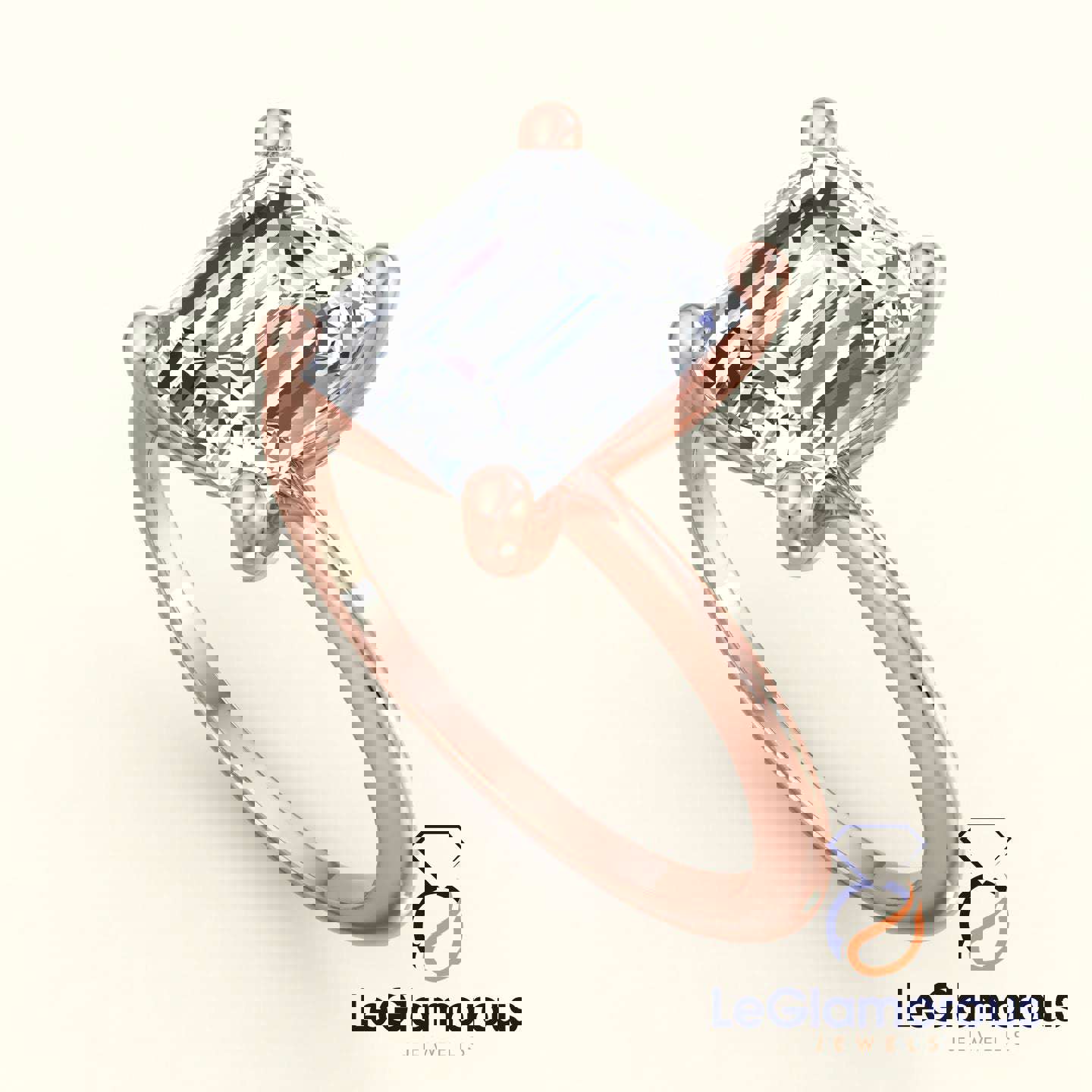 Emerald Solitaire Lab Grown Diamond Engagement Ring For Wedding Gift