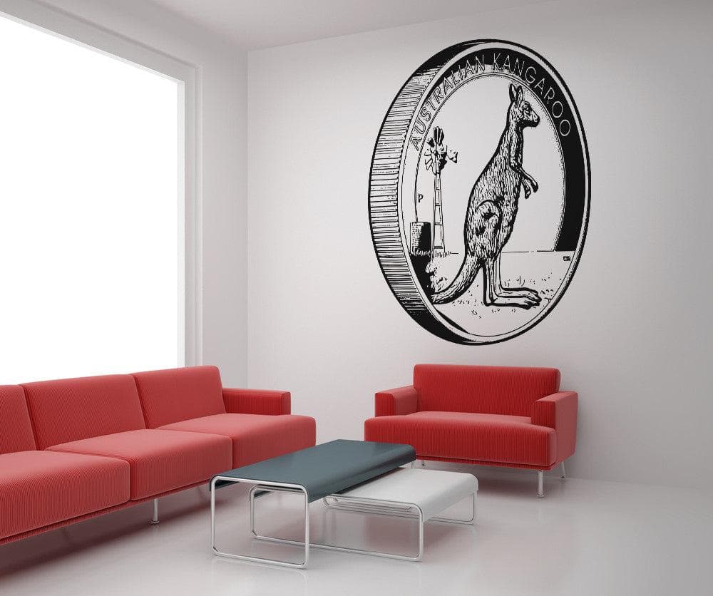 Vinyl Wall Decal Sticker Kangaroo Coin #OS_AA469