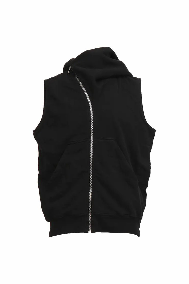 Drkshdw by Rick Owens Woven Sweater-Mountain Zone Hoodie DU17S5286 F 09 Black